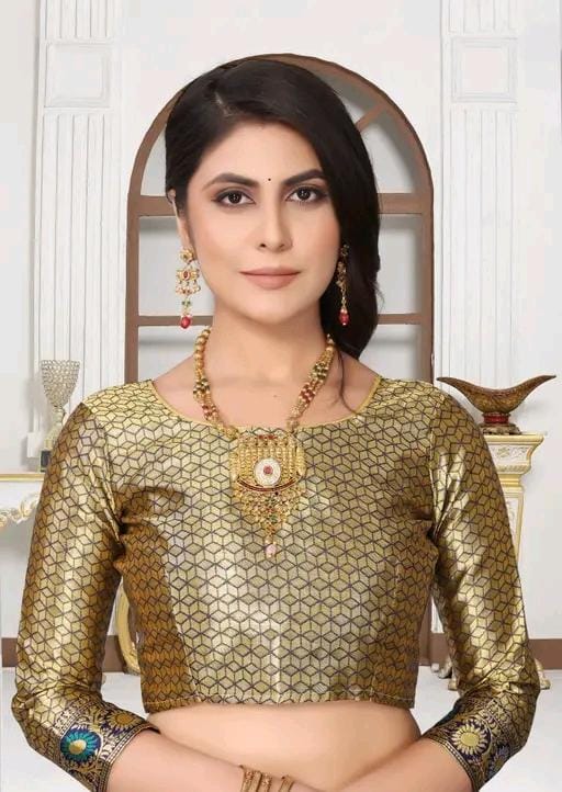 Cotton silk jacquard with blouse