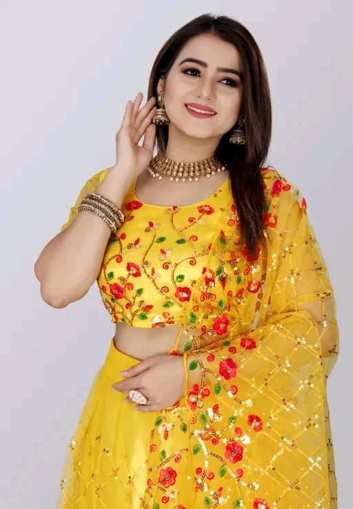 Wedding wear work lehenga choli with dupatta
