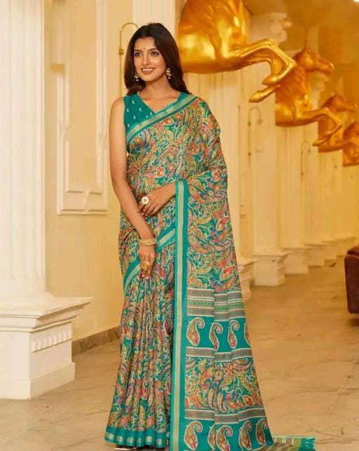 Shirodhari mulmul cotton saree with blouse