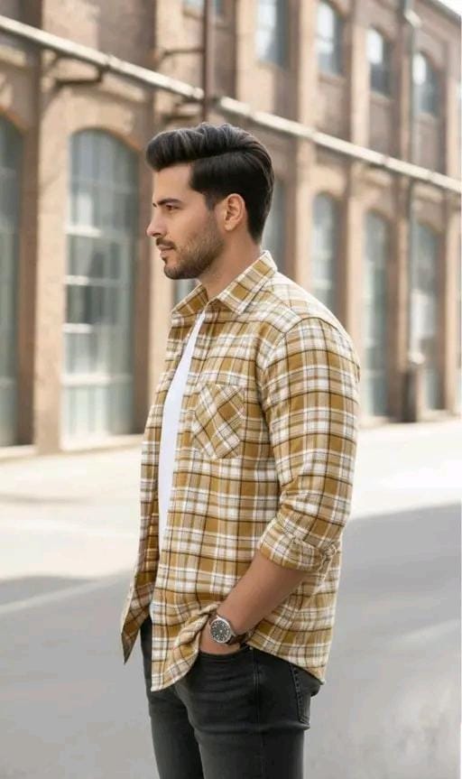 Fancy COTTON CHECKED SHIRT FOR MEN