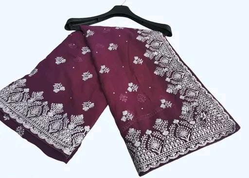 Heavy work fancy saree with full (stone) hardwork saree