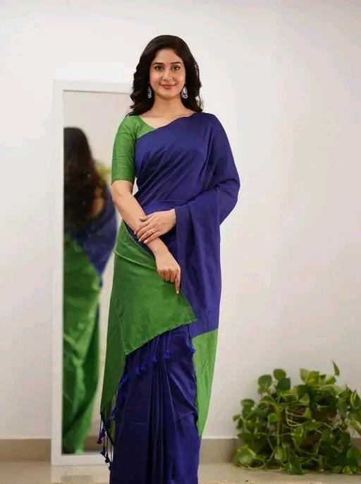 Woven handloom pure cotton saree
