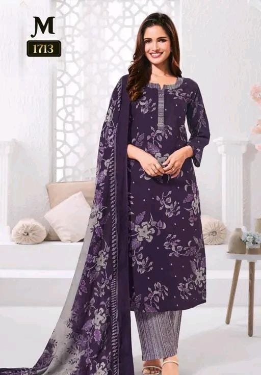 Polyster/crepe fabric women's multi color printed salwar suit