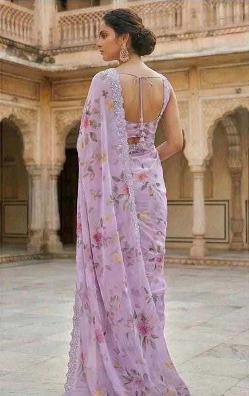 Floral georgerte saree for women