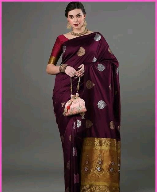 Women fancy jacquard saree