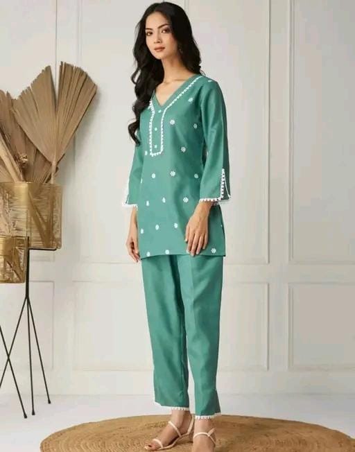 Cotten slub coord set