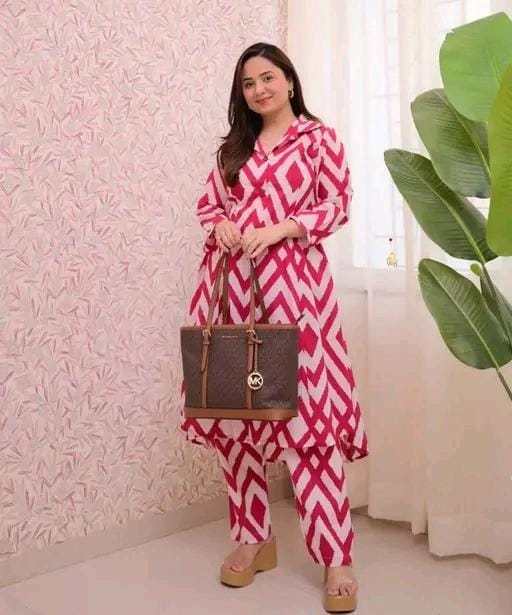 Women fancy kurti with bottomwear