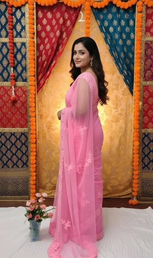 Fancy bollywood net saree