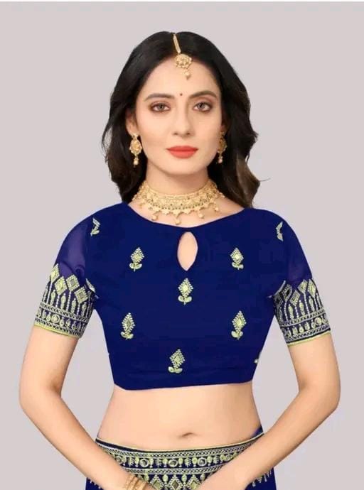 Embroidery mirror saree